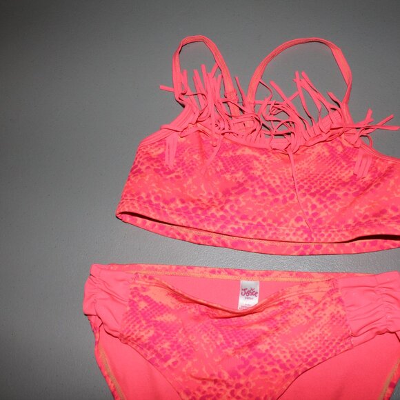 Orange 2 Pcs Justice Bikini Swimsuit Size 10 - Picture 2 of 12